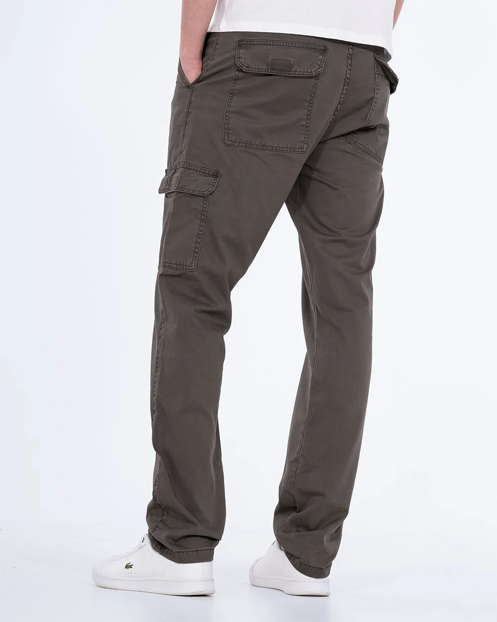2t Dylan Slim Fit Tall Cargo Trousers (storm grey) high pockets