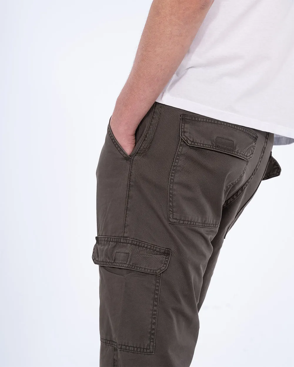 2t Dylan Slim Fit Tall Cargo Trousers (storm grey) utility belt
