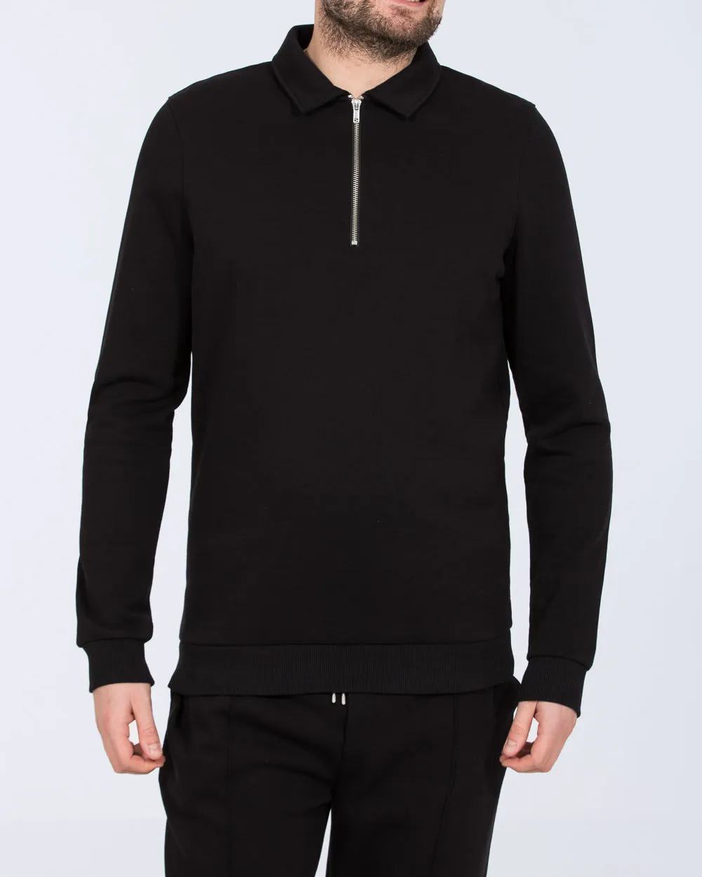 2t Elijah Tall Quarter Zip Sweatshirt (black) home day