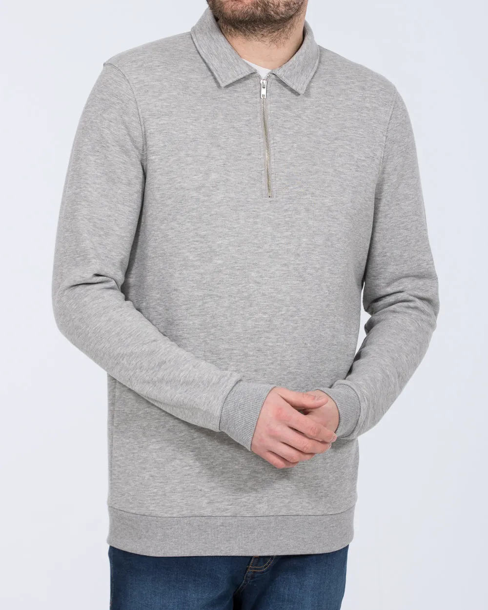 2t Elijah Tall Quarter Zip Sweatshirt (grey) chill base