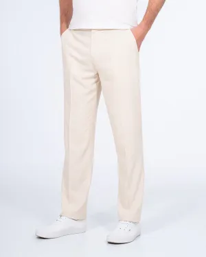 2t Ellis Tall Regular Fit Linen Look Trousers (stone) signature series