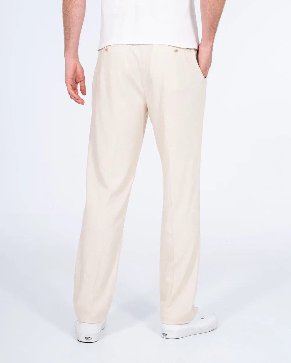 2t Ellis Tall Regular Fit Linen Look Trousers (stone) confident look