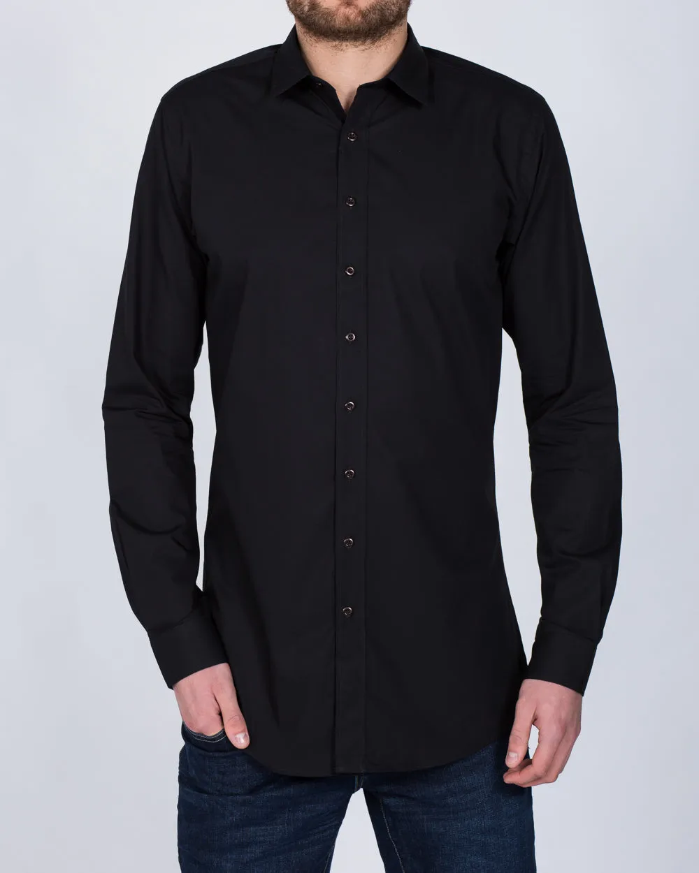 2t Essentials Slim Fit Tall Shirt (black) Power Look