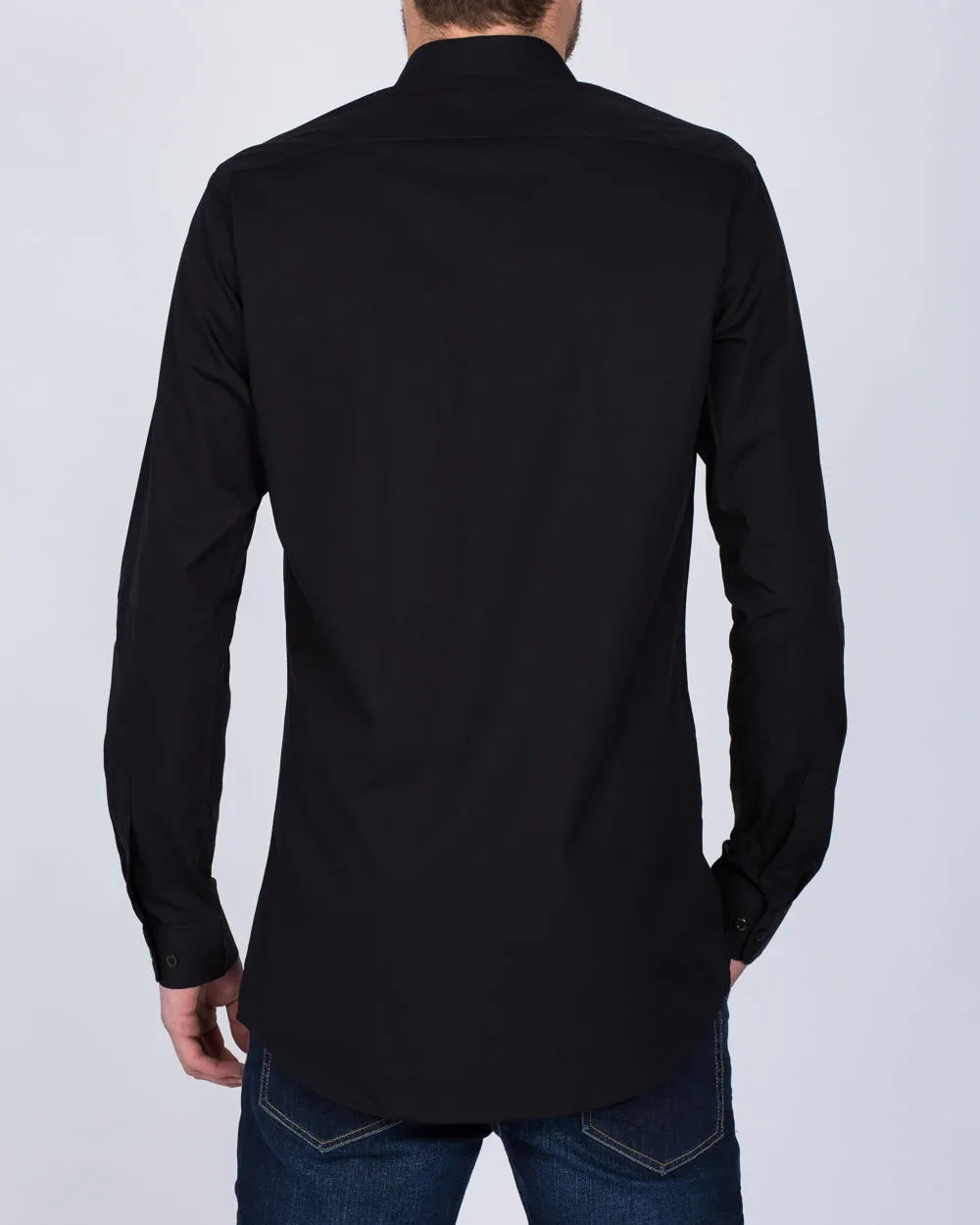 2t Essentials Slim Fit Tall Shirt (black) Neat Touch