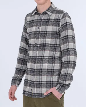2t Extra Tall Slim Fit Long Sleeve Shirt (silver check) Fine Fit