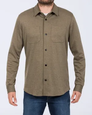 2t Ezra Tall Jersey Shacket (khaki) Comfy Line
