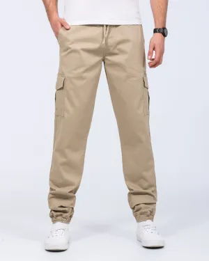2t Fabio Regular Fit Tall Stretch Cargo Trousers (beige) rain proof