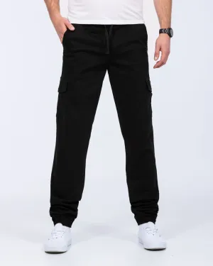 2t Fabio Regular Fit Tall Stretch Cargo Trousers (black) cycling pants