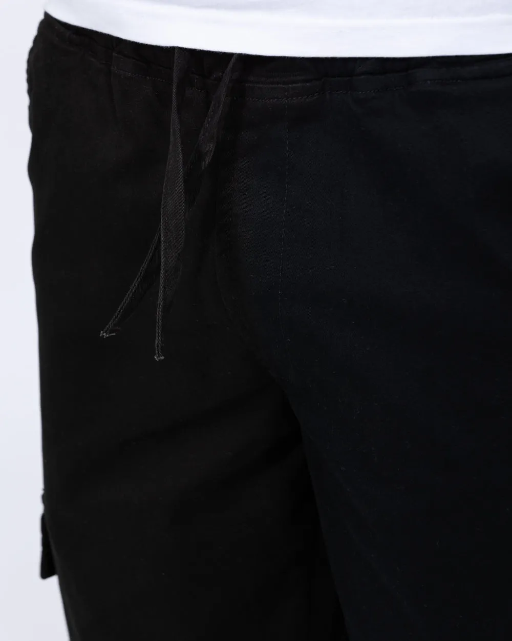 2t Fabio Regular Fit Tall Stretch Cargo Trousers (black) urban culture
