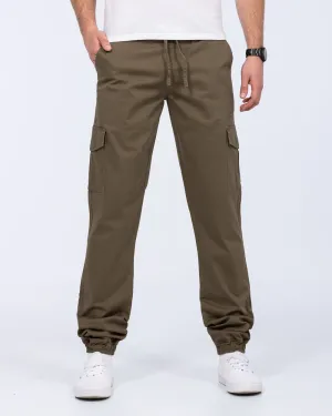 2t Fabio Regular Fit Tall Stretch Cargo Trousers (khaki) street simplicity