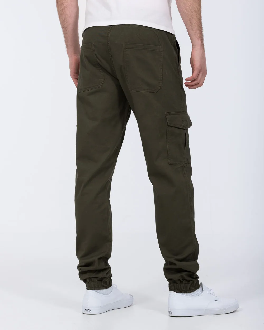 2t Fabio Regular Fit Tall Stretch Cargo Trousers (olive) all season