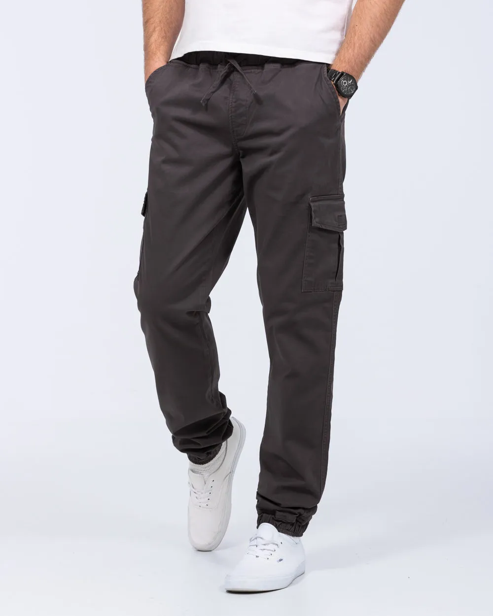 2t Fabio Regular Fit Tall Stretch Cargo Trousers (slate) mens fashion