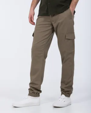 2t Fabio Regular Fit Tall Stretch Cargo Trousers (taupe) modern street