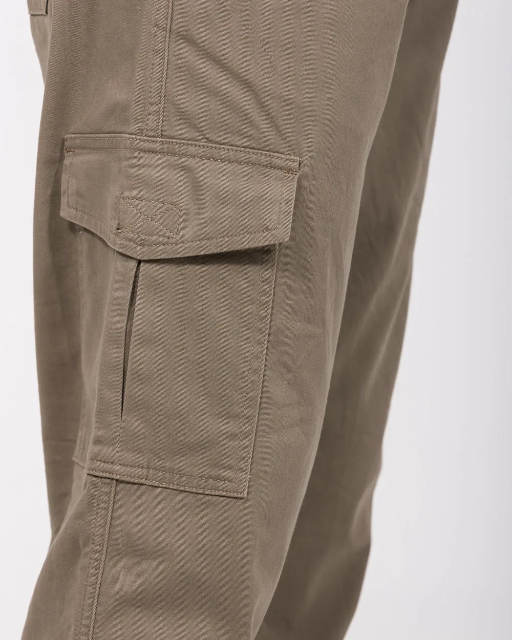 2t Fabio Regular Fit Tall Stretch Cargo Trousers (taupe) urban utility