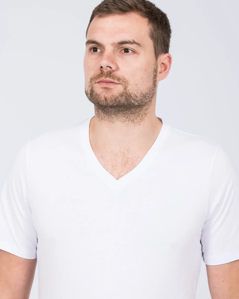 2t Felix Tall V-Neck T-Shirt (white) creative cut