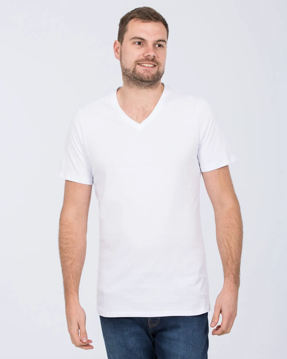 2t Felix Tall V-Neck T-Shirt (white) minimal mood