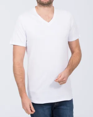 2t Felix Tall V-Neck T-Shirt (white) loose edge