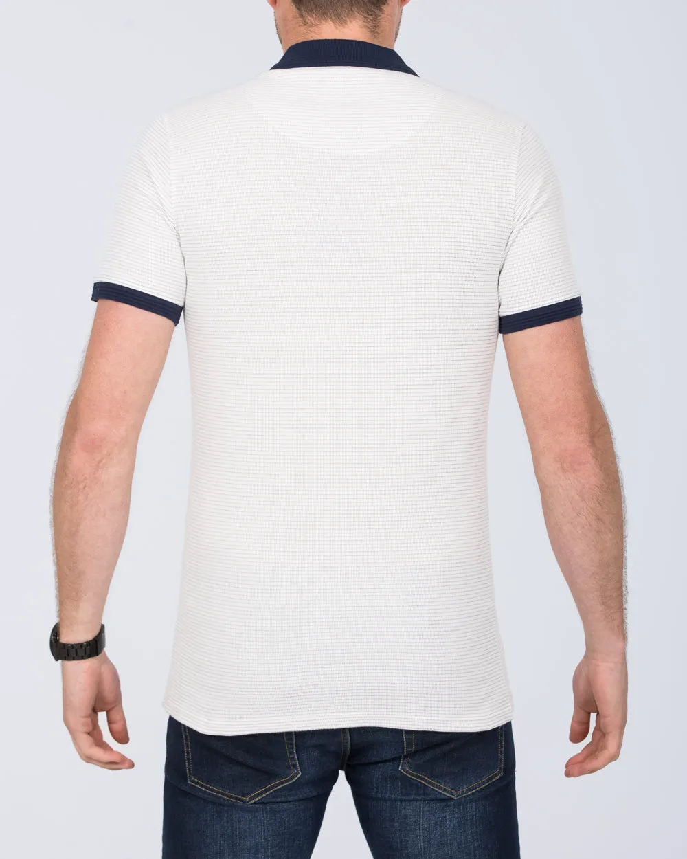 2t Finner Slim Fit Tall Polo Shirt (off white) off-day vibe