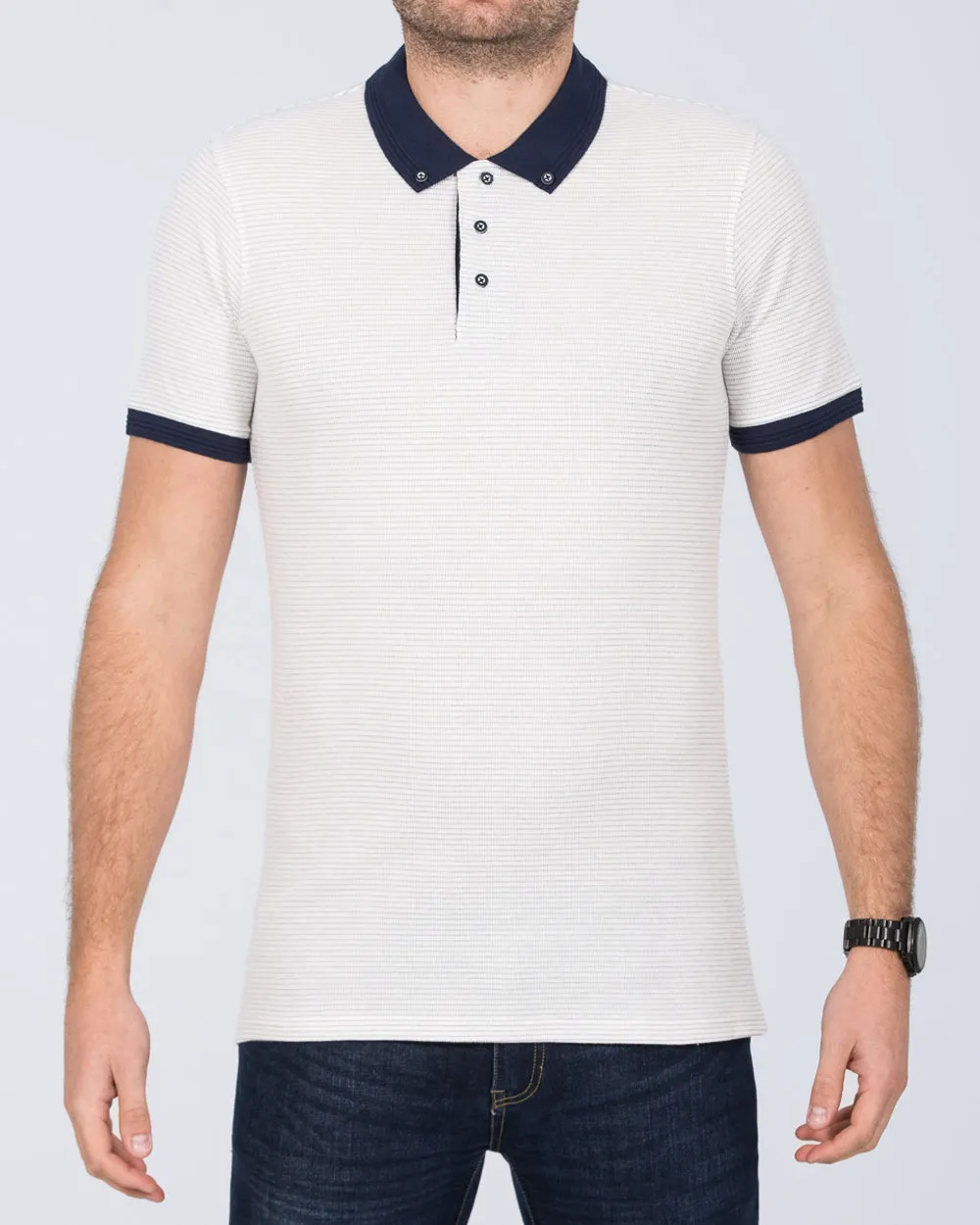2t Finner Slim Fit Tall Polo Shirt (off white) sunday brunch