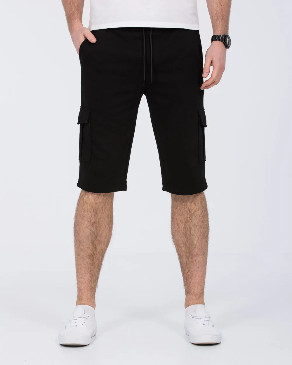 2t Freddy Tall Cargo Sweat Shorts (black) fashion match