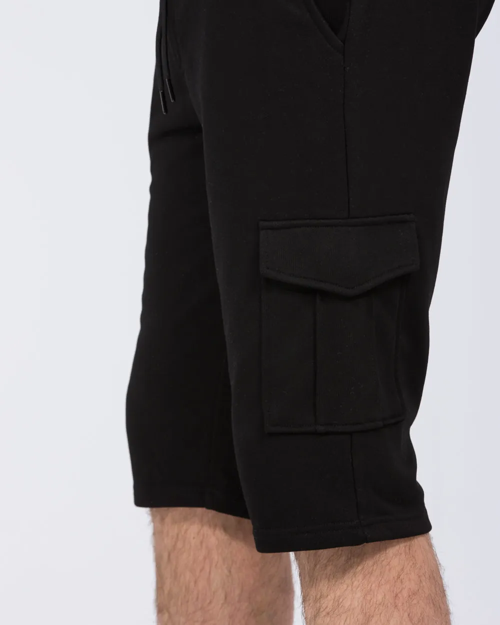 2t Freddy Tall Cargo Sweat Shorts (black) retro trend