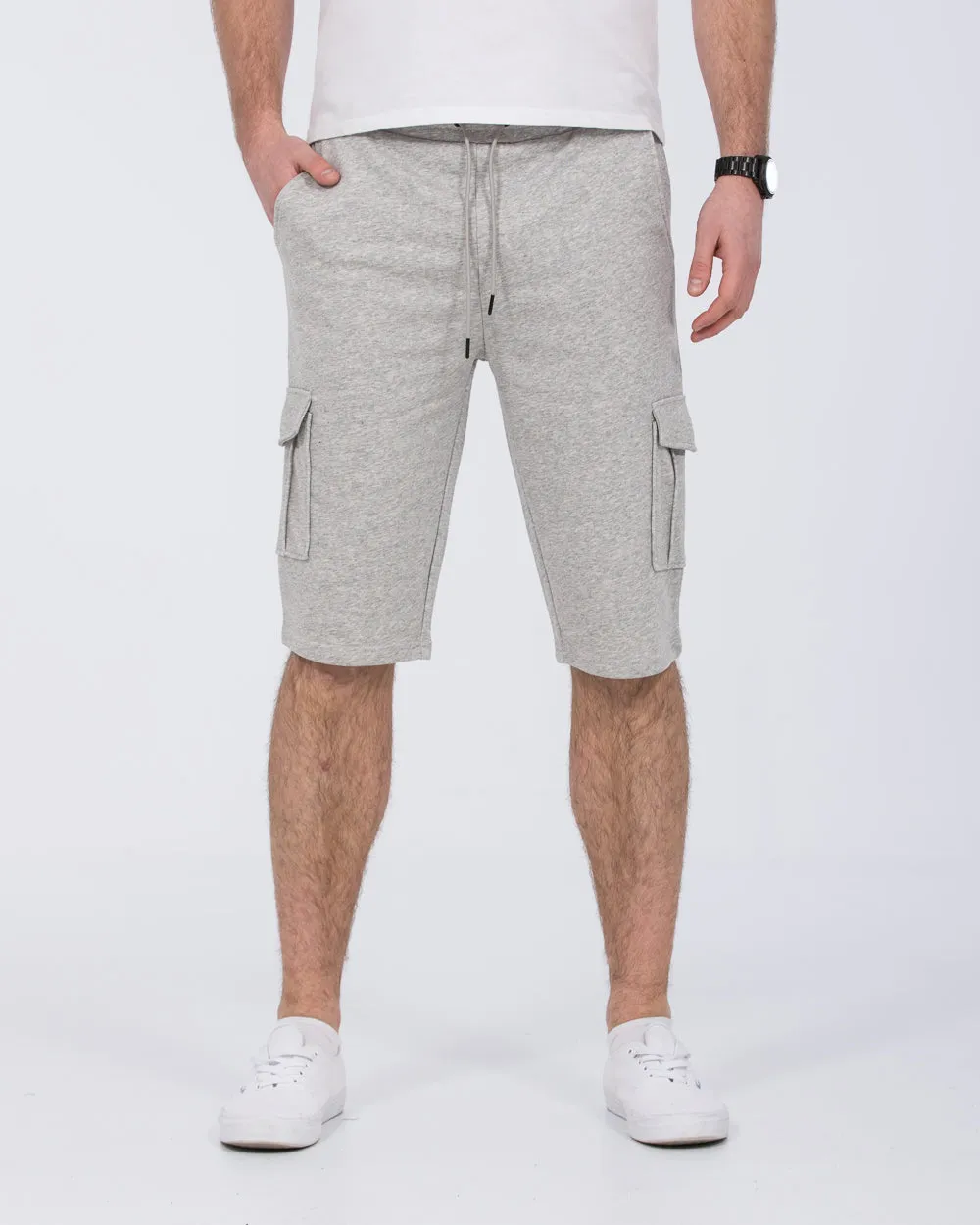 2t Freddy Tall Cargo Sweat Shorts (heather grey) summer casual