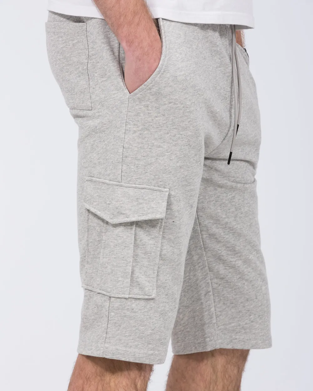 2t Freddy Tall Cargo Sweat Shorts (heather grey) loose comfort