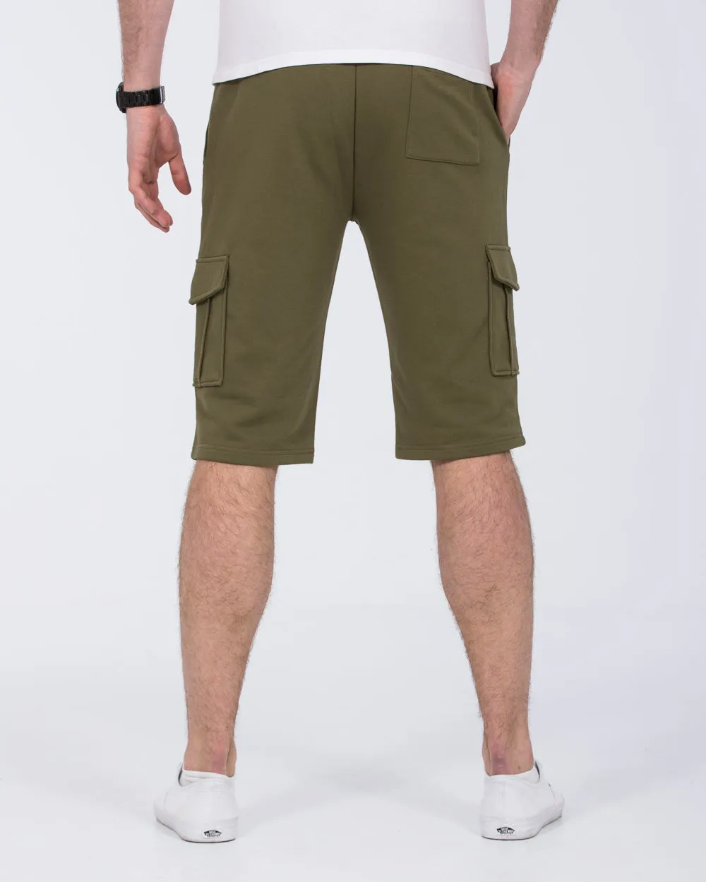 2t Freddy Tall Cargo Sweat Shorts (khaki) loose fit