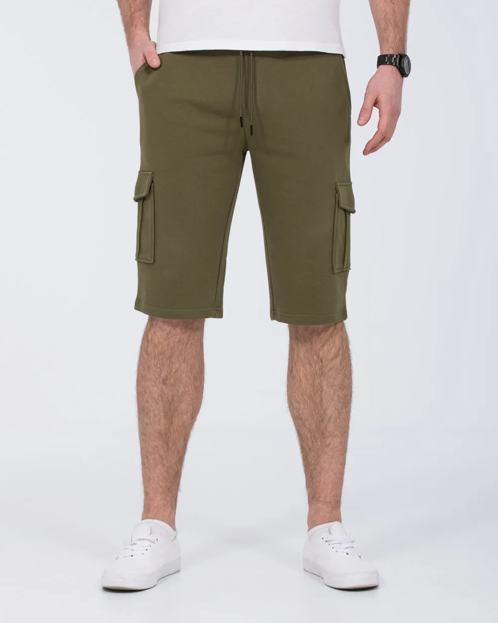 2t Freddy Tall Cargo Sweat Shorts (khaki) athlete wear