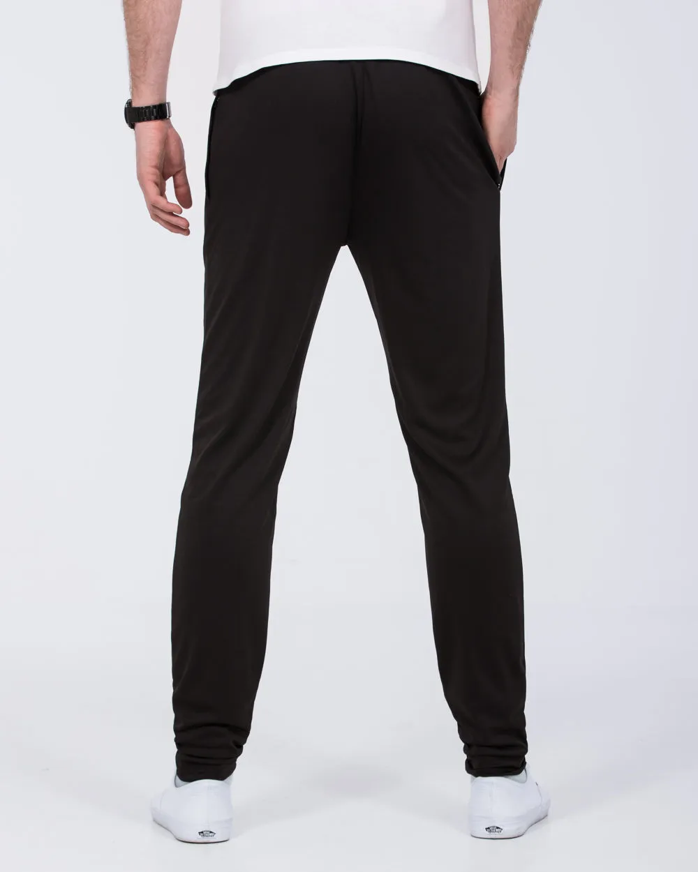 2t Gabriel Slim Fit Tall Open Hem Tracksuit Bottoms (black) color variety