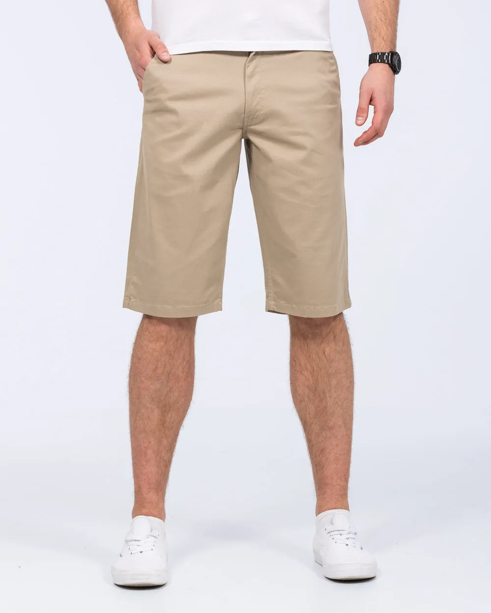 2t Grant Regular Fit Tall Chino Shorts (beige) unique trend