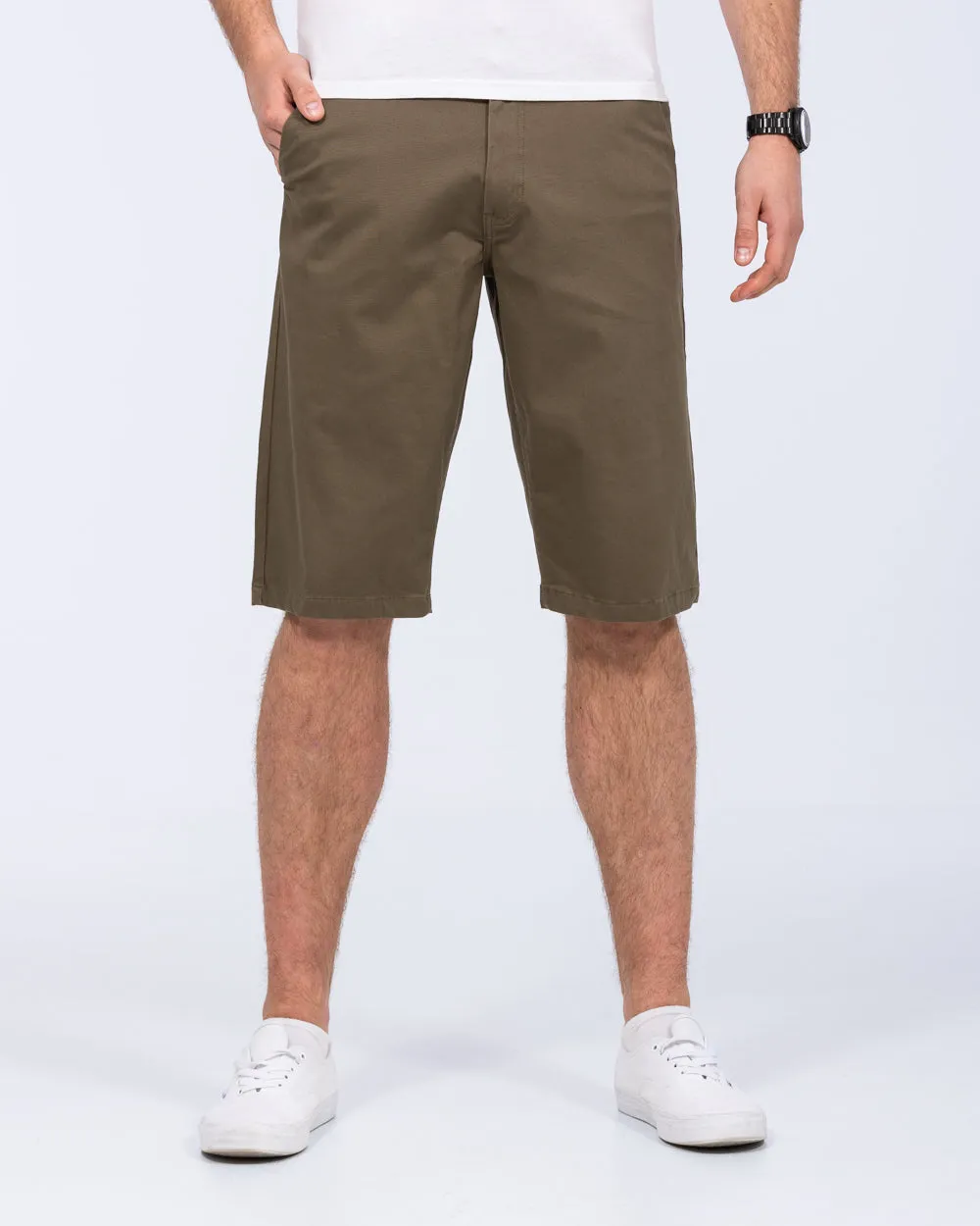 2t Grant Regular Fit Tall Chino Shorts (khaki) comfort match