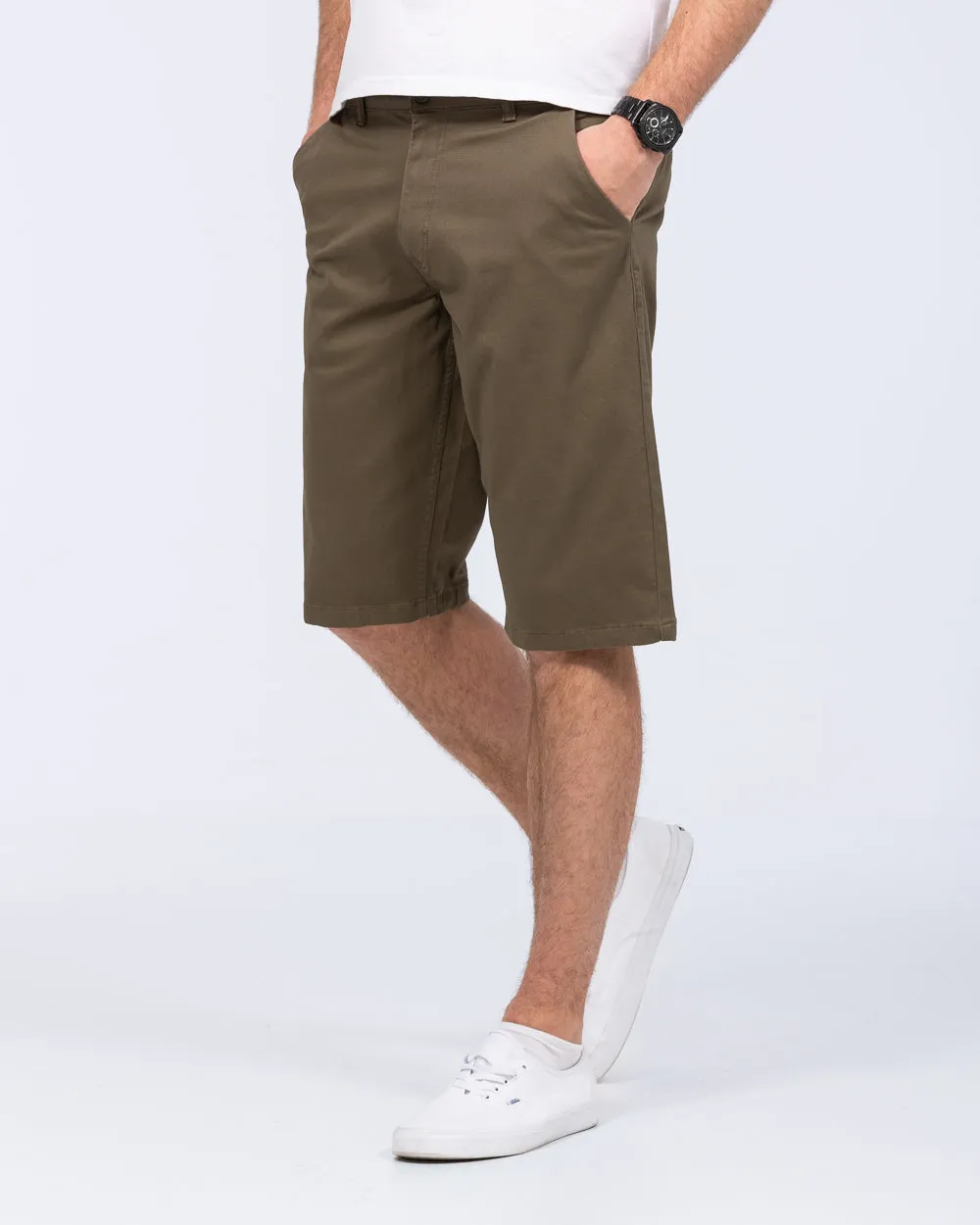2t Grant Regular Fit Tall Chino Shorts (khaki) comfort breathable