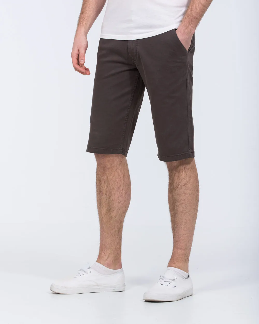 2t Grant Regular Fit Tall Chino Shorts (mid grey) multi use