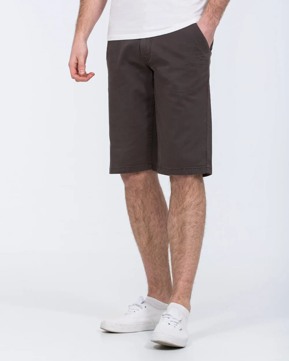 2t Grant Regular Fit Tall Chino Shorts (mid grey) sport design