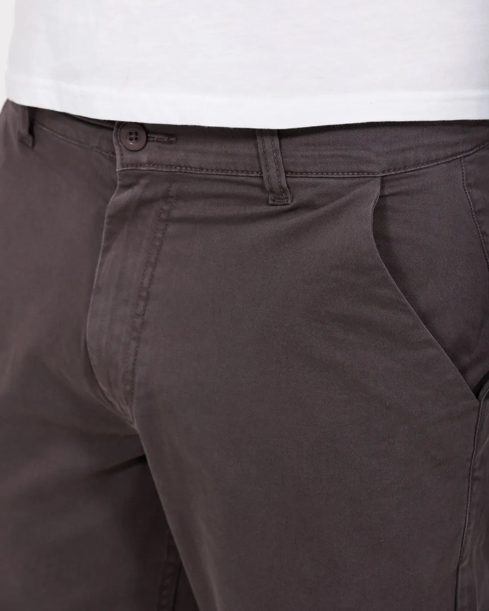 2t Grant Regular Fit Tall Chino Shorts (mid grey) light comfort