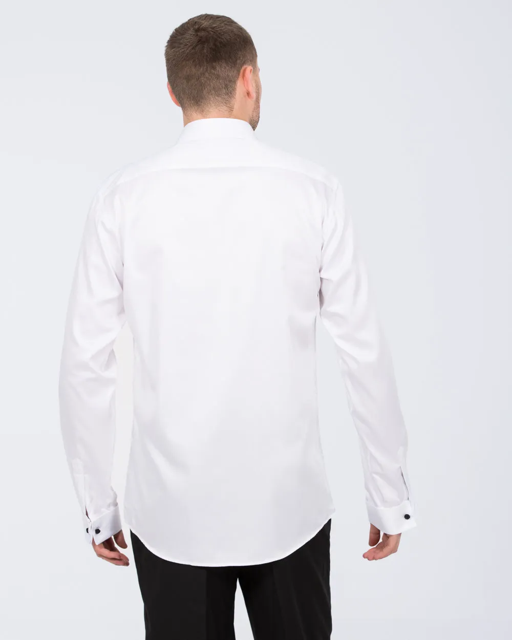2t Gregor Regular Fit Extra Tall Double Cuff Shirt (white) Vibe High