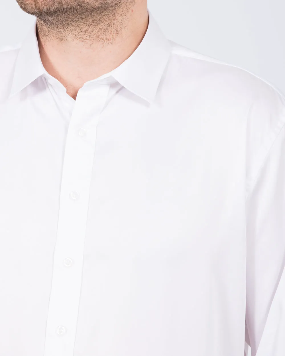 2t Gregor Regular Fit Extra Tall Double Cuff Shirt (white) Essential Cut