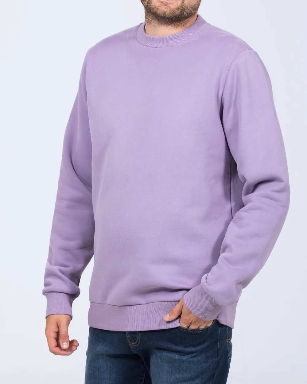 2t Hamish Tall Heavyweight Regular Fit Sweatshirt (dusky lilac) soft base