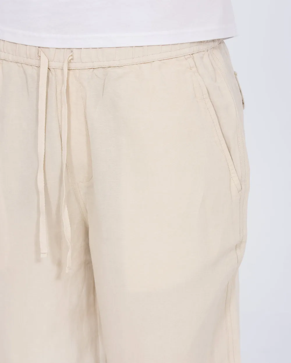 2t Harrison Tall Linen Blend Pull On Trousers (natural) smooth finish