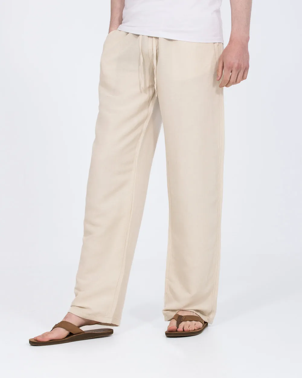 2t Harrison Tall Linen Blend Pull On Trousers (natural) protective layer