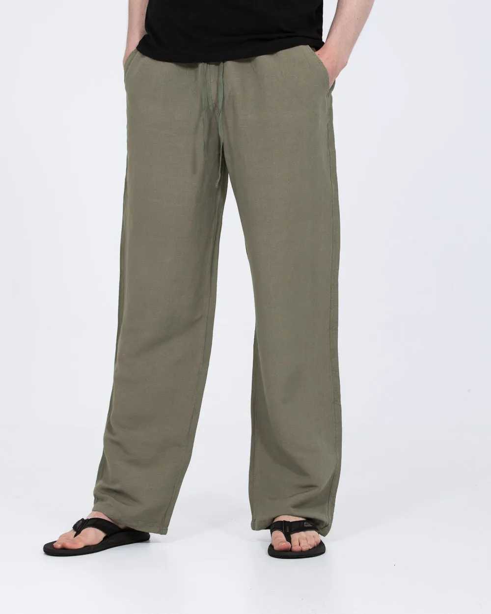 2t Harrison Tall Linen Blend Pull On Trousers (sage) bold statement