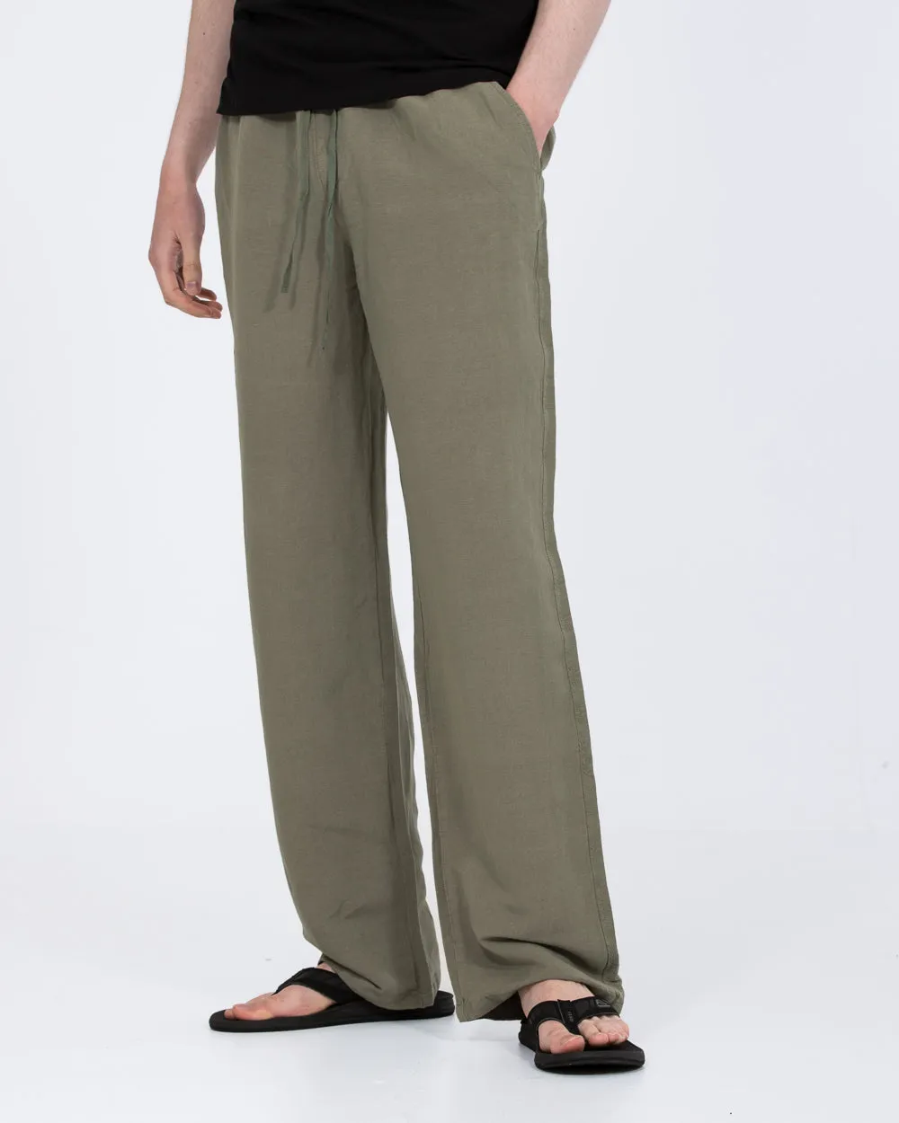 2t Harrison Tall Linen Blend Pull On Trousers (sage) bold colors