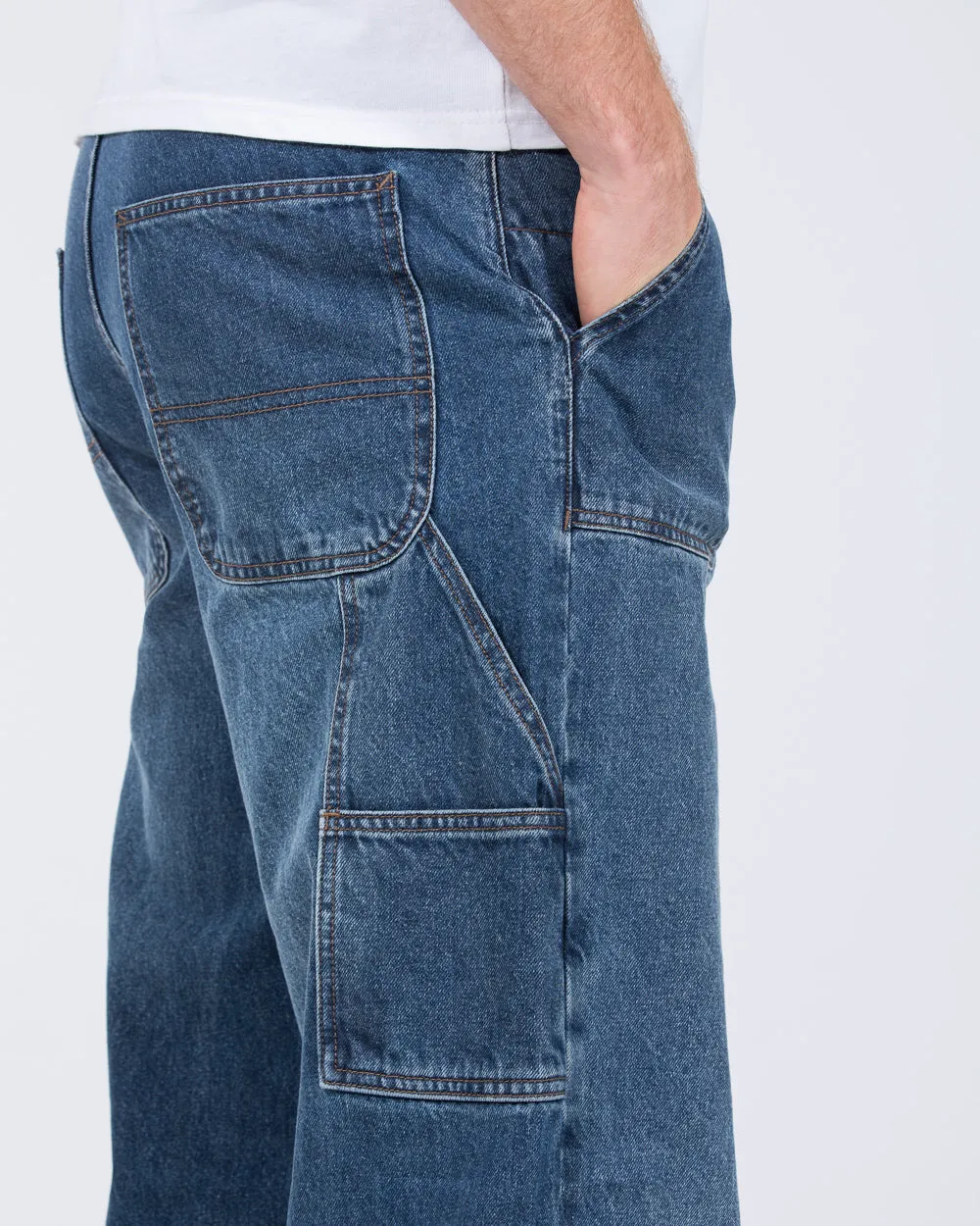2t Hudson Tall Loose Fit Carpenter Jeans (mid wash) vintage vibe