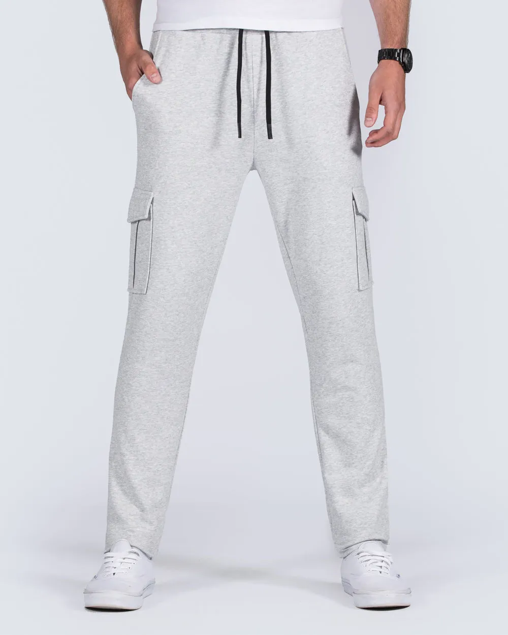 2t Hugo Slim Fit Tall Cargo Joggers (heather grey) trendy design