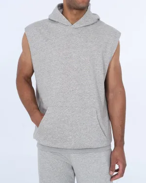 2t Isaac Tall Sleeveless Hoodie (heather grey) style wrap