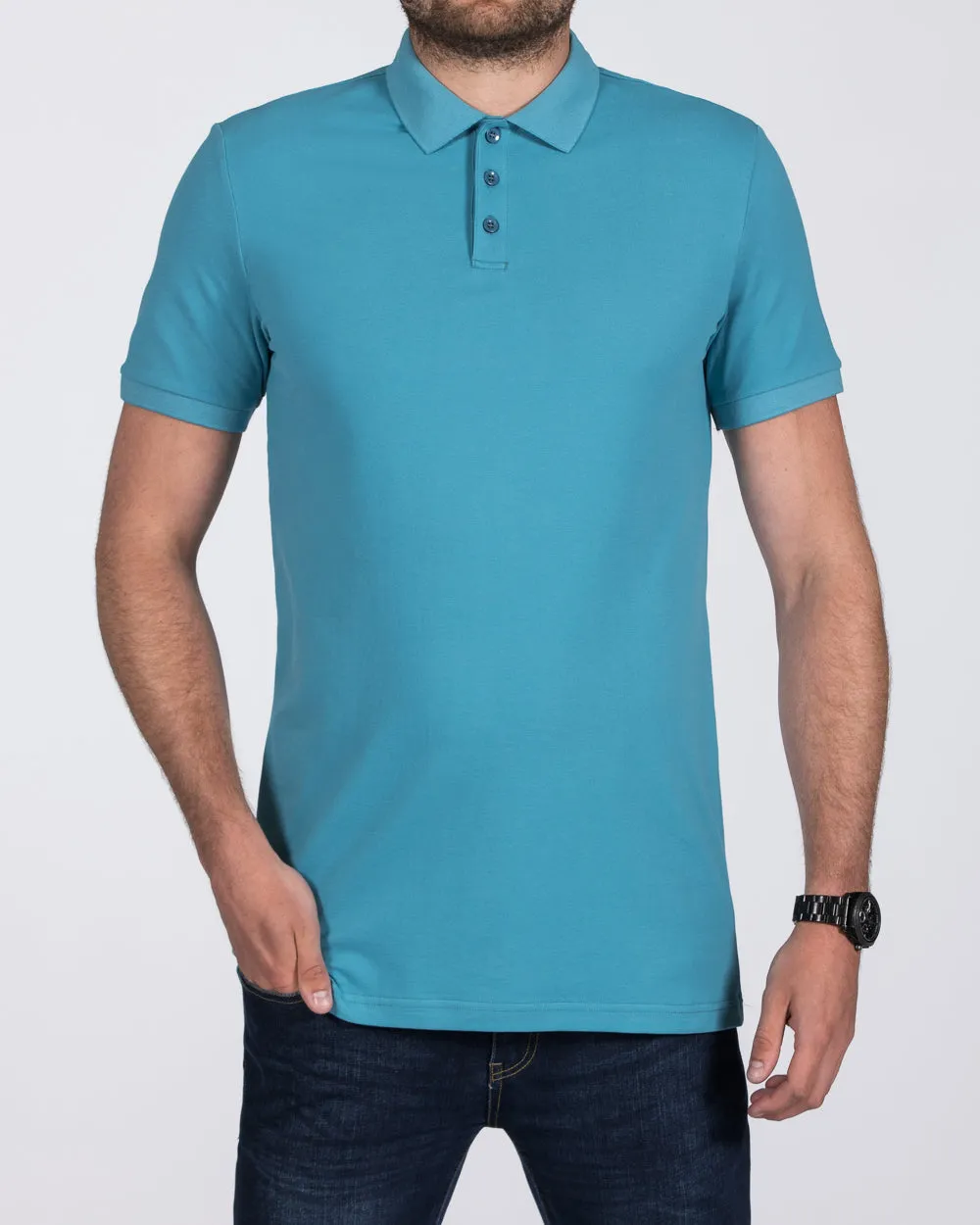 2t Jack Slim Fit Tall Polo Shirt (blue) quick dry