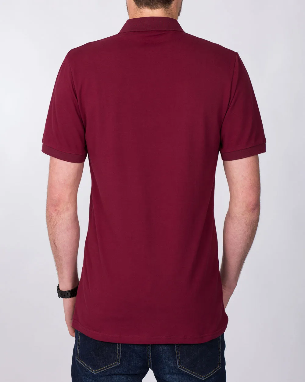2t Jack Slim Fit Tall Polo Shirt (burgundy) sharp mood