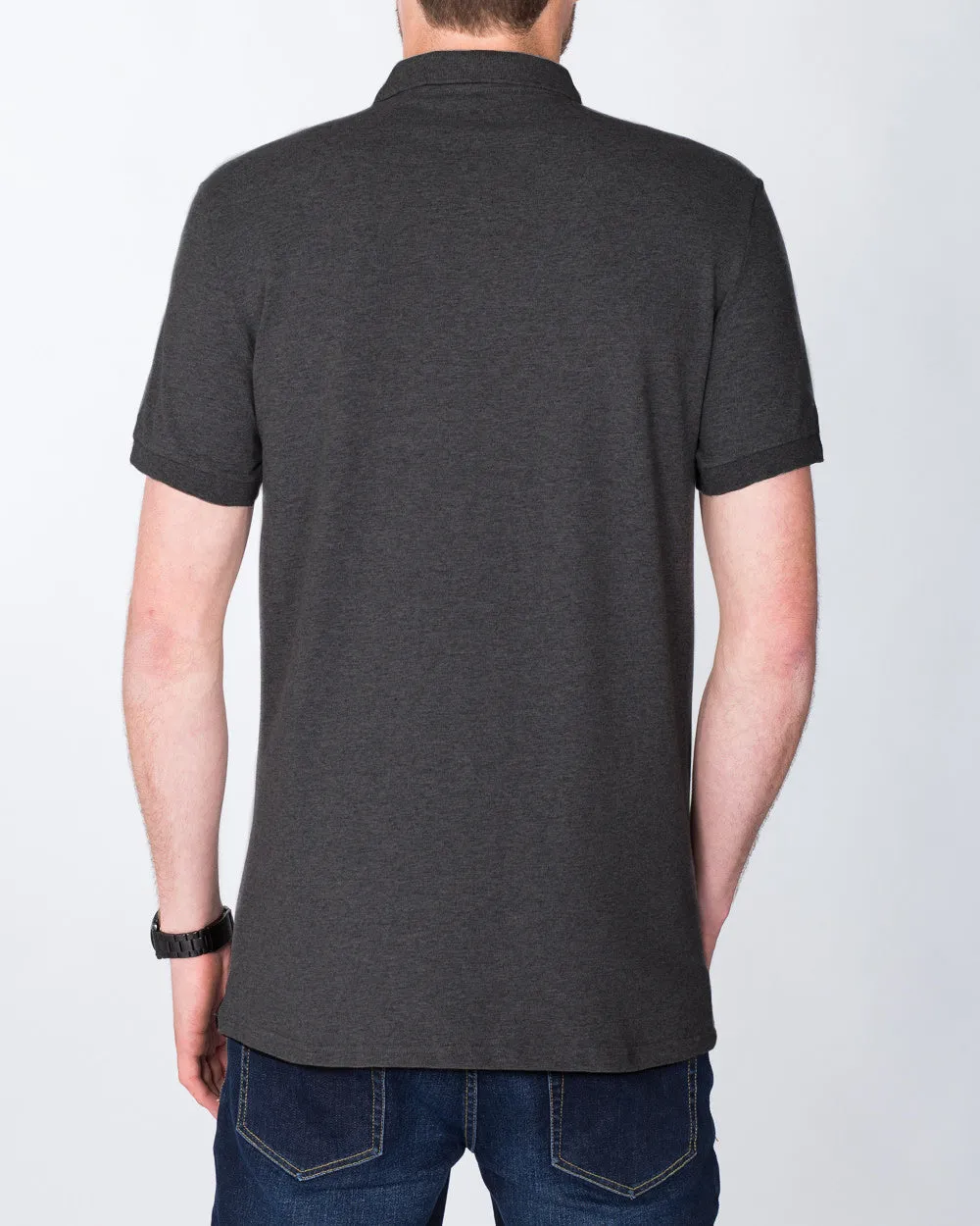 2t Jack Slim Fit Tall Polo Shirt (charcoal) team vibe