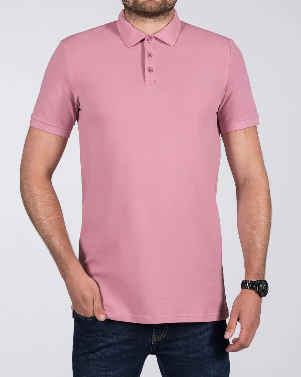 2t Jack Slim Fit Tall Polo Shirt (dusty rose) airy layer
